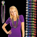 33" Mardi Gras Dice Beads Necklace